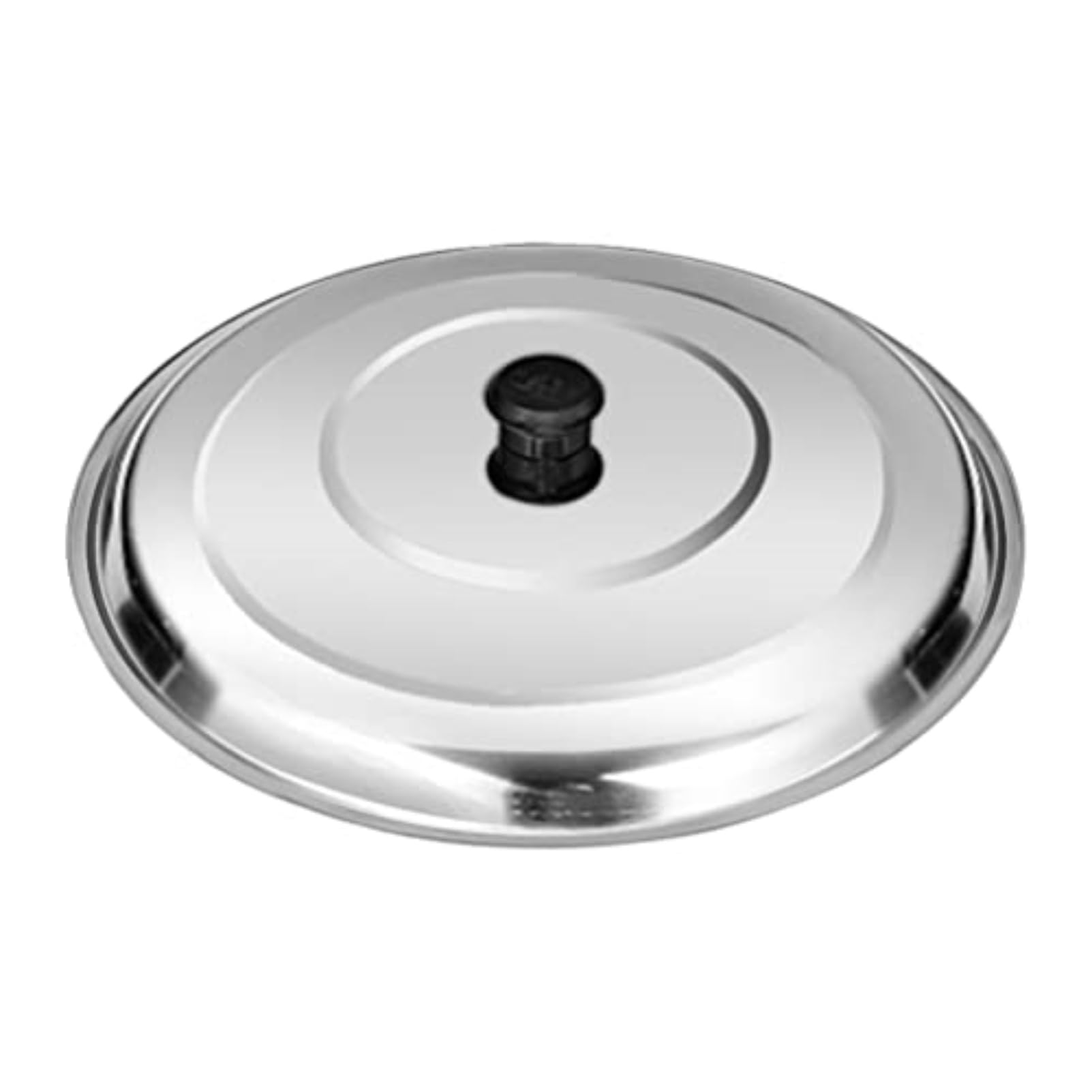Stainless Steel Pan Lid with Knob, 33Cm Universal Pot Cover for Woks, Pans, and Soup Pots, Comfortable Grip, Lightweight Design for Home Use