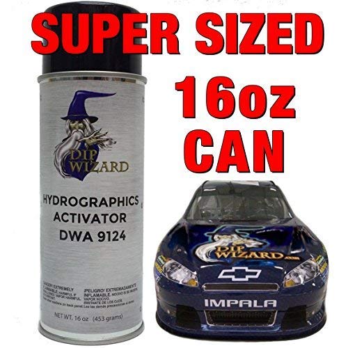 Hydrographic Film - DIP WIZARD Super Sized 16 Oz Aerosol Spray Can Hydrographic Water Transfer Activator Hydro Dip Dipping