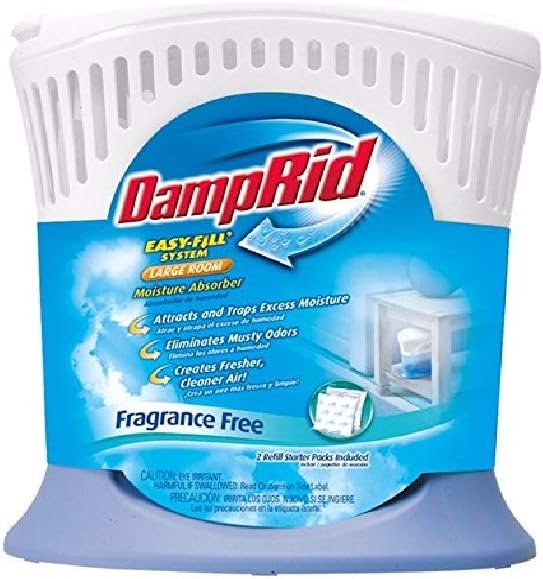 DampRid FG90 Moisture Absorber Easy-Fill System, Large Room (2-Pack (Large Room))
