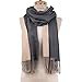 SOJOS Both-Side Colored Reversible Cashmere Wool Women Scarf Shawls Wraps SC302