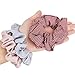 Ondder 6 Pack Large Chiffon Scrunchies Striped Hair Scrunchies Hair Bow Chiffon Ponytail Holder Hair Accessories for Women, 6 Colors