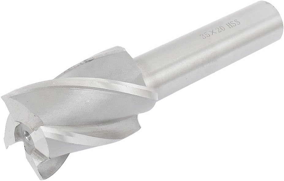 Sourcingmap 35mm Cutting Diameter Straight Shank 4 Flutes End Mill Milling Cutter