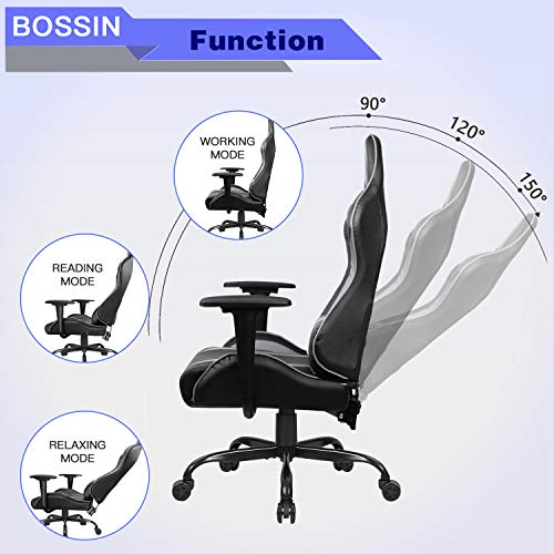image for Lemberi Gaming Chair Racing Style Office Chair Adjustable Height Chair