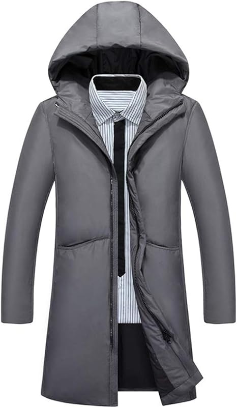 Amazon Ptorダウンコート メンズ ロング コート フード付き 厚手 ダウンジャケット ビジネス カジュアル 防寒 アウター 暖かい おしゃれ ジャケット 冬 無地 コート ジャケット 通販