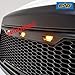 EAG Replacement Upper Grille Front Grill with Amber LED Lights Fit for 10-13 Tundra - Matte Black
