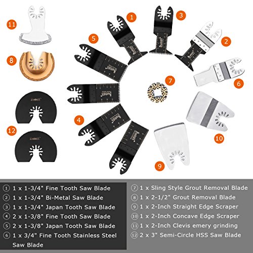 image for Multitool Blades, Saw Blades Baban 15 Wood/Soft Metal Oscillating Mult