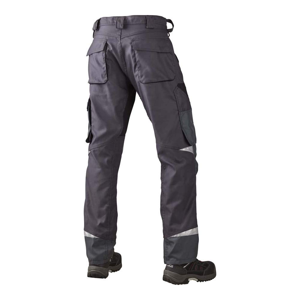 J.A.K. 160150104 Series 1601 65% Polyester/35% Cotton Waistband Trousers, Grey/Black, 58 R (41/32) Size