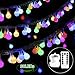 Colored lights Outdoor Globe String Lights with Remote Control, 50 LED Patio lights Waterproof Battery Powered string lights for Xmas Tree Party Patio Garden Wedding, 18 Ft, 8 Lighting Modes, Colored