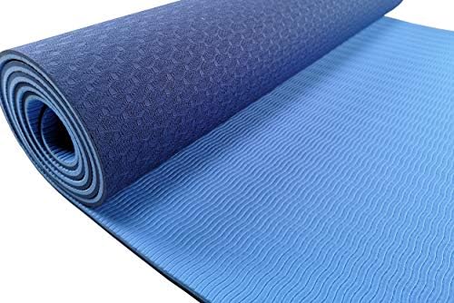 Non Slip Yoga Mat TPE Exercise Mat Fitness Mat Exercise Mat for Yoga, Pilates and Exercise 183 x 61 x 0.6 cm inc Yoga Workout
