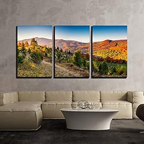 Majestic Colorful Landscape with Sunny Beams at Mountain...