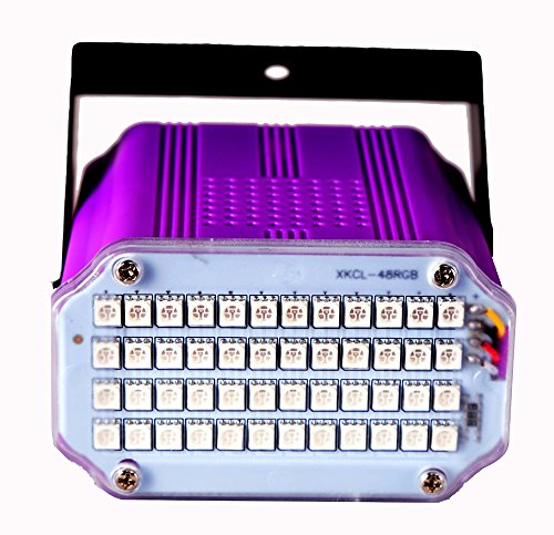 MADOWL 48Pcs 5050 Full Color 3In1 RGB Led Strobe Light, Purple Body, Use For Disco, Ballroom, KTV, Bar ,Club, Party, Wedding