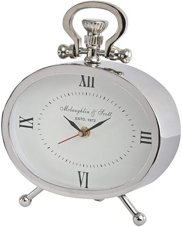 Rodo Oval Silver Metal Mantel Clock Amazon Co Uk Toys Games rodo oval silver metal mantel clock