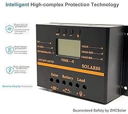 Solar Charge Controller 80A PWM 12V 24V 1920W Solar