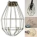 KINGSO Vintage Hanging Pendant Cage Light Fixture Metal Wire Lamp Guard