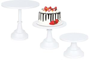 CBBZJY 3pcs Metal Cake Stand Set 8''10''12'' Dessert Table Display Perfect for Baby Shower Wedding Birthday (white)