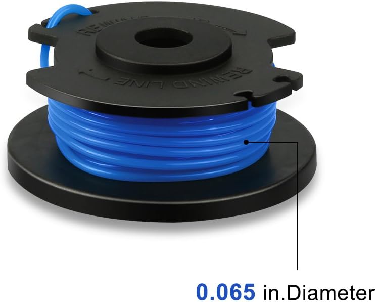 Eventronic Line String Trimmer Replacement Spool, 0.065-Inch Autofeed Spools Compatible with Ryobi 18V, 24V, and 40V Cordless Trimmers (Pack of 6) : Garden & Outdoor