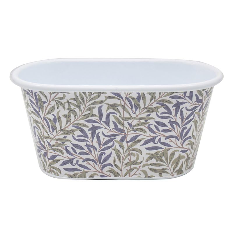 The Leonard Collection Willow Bough Planter For Home & Office | Decorative Oval Flower Plant Pot | Designed By William Morris | Large Metal Planter For Indoor & Outdoor Plants