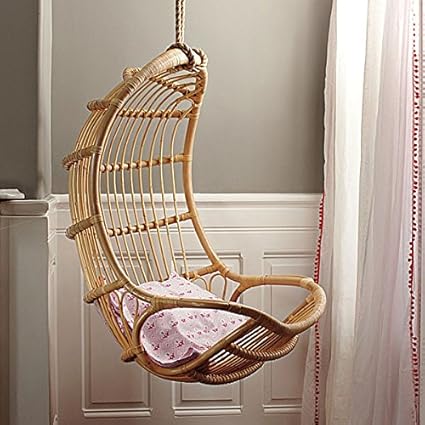 Aashi Enterprise Cane Furniture Rattan Modern Swing Chair,Standard,Brown