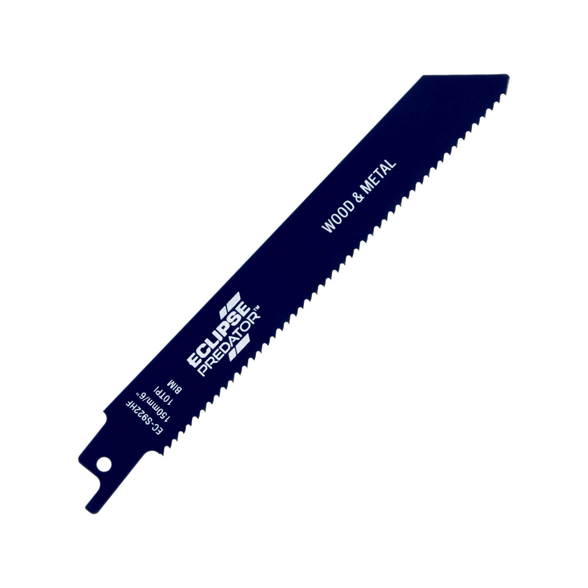 Eclipse Professional Tools EC-S922HF Predator Bi-Metal 150mm x 10TPI Reciprocating Saw Blades for Cutting Wood & Metal (Pack of 5)