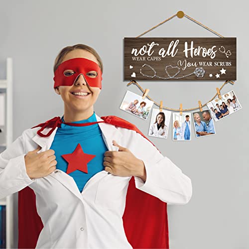 Tuobsm Nurse Gifts for Nurses, Doctor Gifts for Doctors - Picture Hanging Board Decor - Nurse Practitioner Gifts for Nurse Graduation Funny Christmas Nurse Gifts for Nurses and Doctors