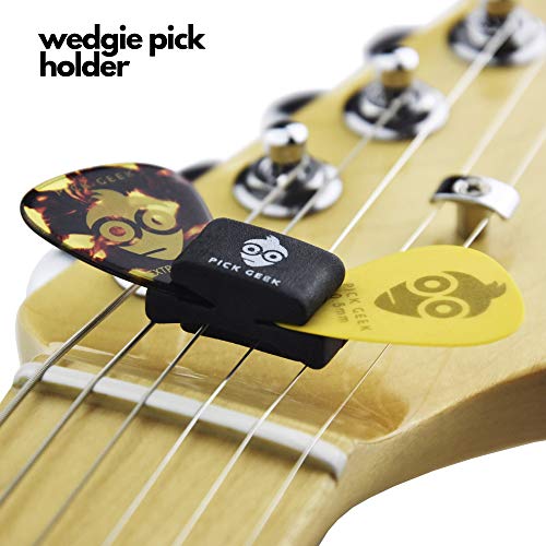 Pick Geek Guitar Pick Capo Bundle Set | 33 x Premium Assorted Guitar Picks | Django Silver Quick-Release Capo Clamp | FREE Pick Geek 'wedgie' Pick Holder plus Enamel Pin | Gifted in Stunning Gift Box - Thumbnail 6