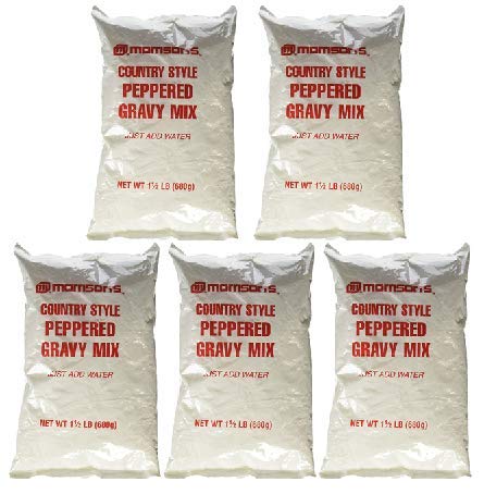 Morrison's Country Style Peppered Gravy Mix 1 1/2 Lb. Just Add Water - Large & Small Batch Instructions (Pack of 5)