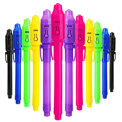 TAGVO Invisible Ink Pens - Invisible Secret Pens Writing Birthday Party Accessory for Children(12 PCS)