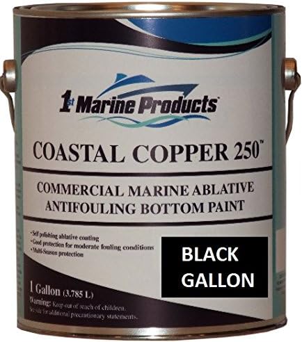 US Marine Products Black Gallon Coastal Copper 250 Ablative Antifouling Bottom Paint Black Gallon