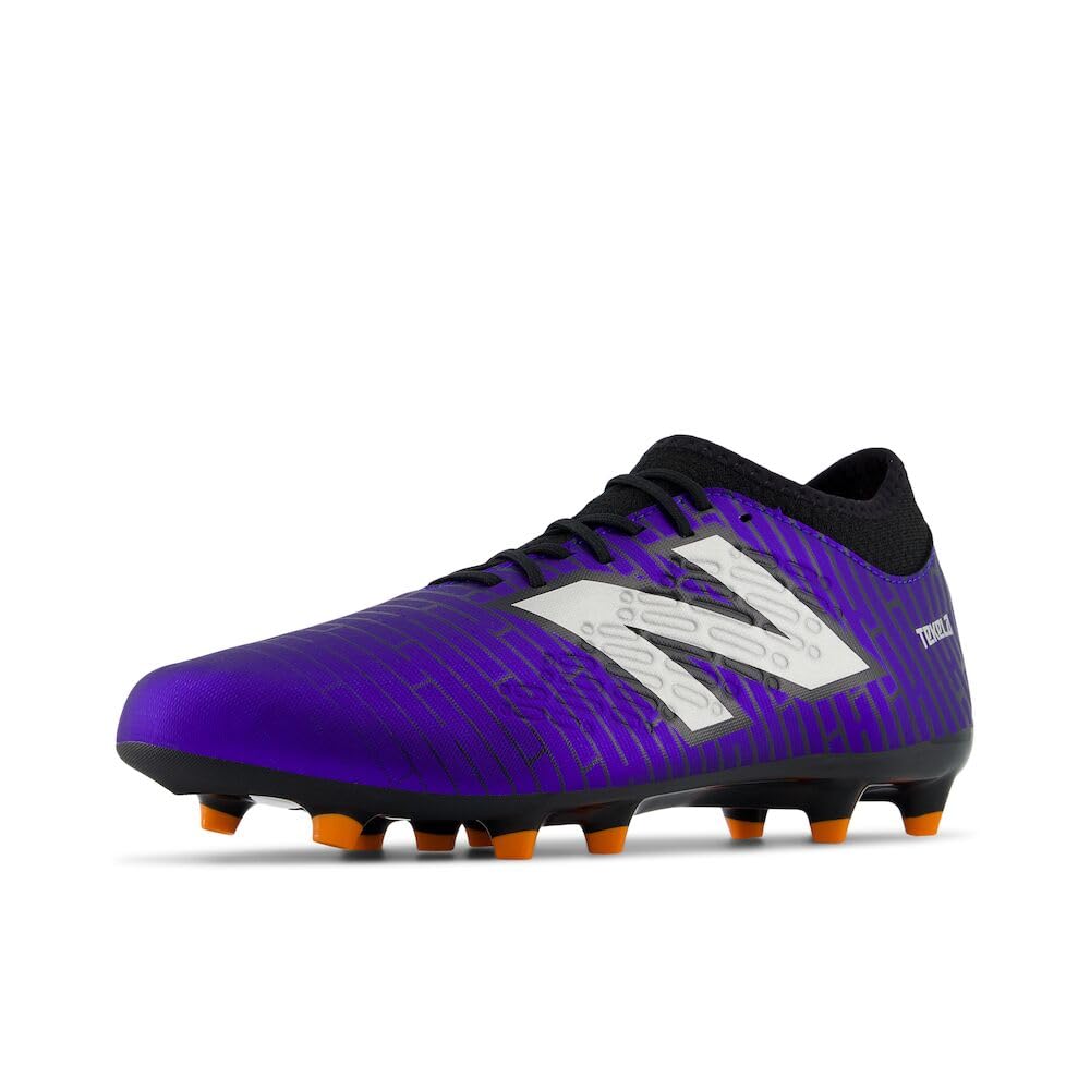 Photo 1 of New Balance Tekela Magique Fg V4+ Soccer Shoe, Infinity Blue/Metallic Silver/Black, 2 Wide US Unisex Little_Kid