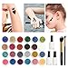 Glitter Tattoo Kit,DANCINGNAIL Temporary Glitter Tattoo Make Up Body Glitter Body Art Design For kids Teenager Adult,with 24 Colors of Glitters,108 Sheet Uniquely Themed Tattoo Stencil