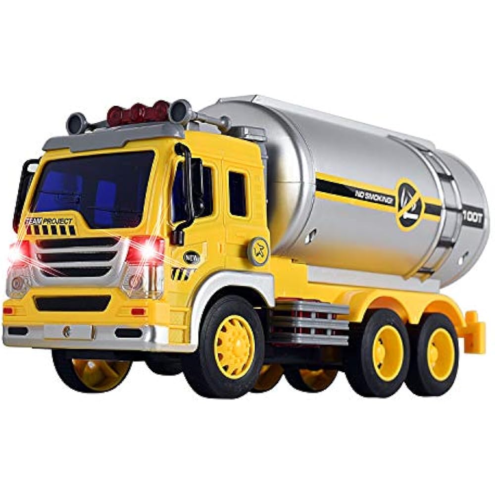Friction Pull Back Vehicles Powered Oil Tanker Truck Toy With Lights And Sounds eBay
