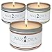 Scented Candles (Jasmin Silver Needle Tea, Maharaja Chai Oolong Tea & Caramel Almond Amaretti Tea 3-pack) Soy Candles Aromatherapy, 8oz X 3