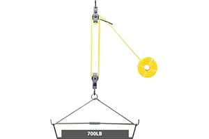 HUNTARMOR Deer Hanger, Elk Deer Hoist Pulley Lift System Rated to 700 Lbs, Gambrel for Skinning with Wear-Resistant Tangle-Free Rope, Deer Hunting Gear for Hanging Deer/Elk/Caribou