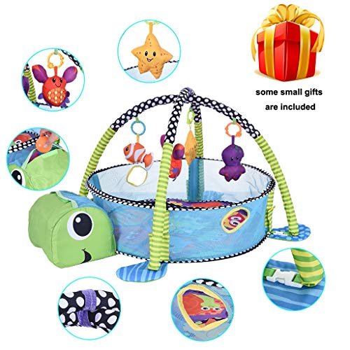 image for Youen Baby Activity Gym Play Mat Fitness Center Turtle Head Storage Pl
