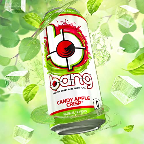 Bang Candy Apple Crisp Energy Drink, 0 Calories, Sugar Free with Super