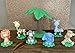 Jungle Animal Cake Topper Decorations - Safari Set - for Baby Showers, Birthdays - Giraffe, monkey, zebra, lion, tiger, elephant, palm tree - Party favor supplies