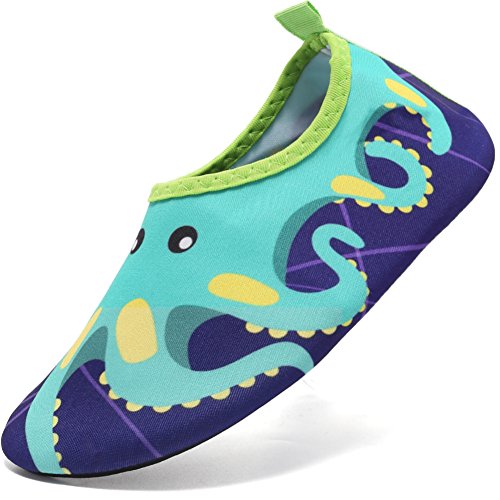 CIOR Mutifunctional Barefoot Kids Quick-Dry Water Shoes Lightweight Aqua Socks For Beach Pool Surf Yoga Exercise,S0178,Underwater World,24.25