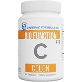 Systemic Formulas Bio Function C Colon - #14, 60 Capsules. Liver and Colon Support Colon Care. Mildly Laxative, for Temporary weak Bowel Function. Healthy Liver Pills detoxify Liver