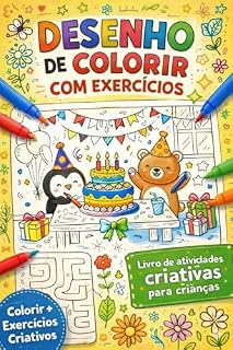 Livro 50 Exercícios educativos + Desenho para colorir (BRINCANDO E APRENDENDO Livro 1)