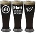 Personalized Pilsner Beer Glass 16 Oz - Wedding Party Groomsmen Father's Day Gifts - Custom Engraved Monogram Drinkware Glassware Barware Etched for Free