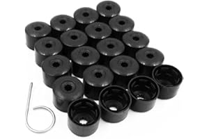 Saihisday Set of 20 Wheel Bolt Lug Nut Cover Cap with Removal Tool Dismantle Replacement for Wheel 1K0 601 173