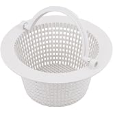 NOOTO 2-Pack Skimmer Basket 513330 for Pentair HydroSkim &amp; Hayward SP1091WM | 6.18" OD for above ground thru-wall skimmers, integrated handle, captures debris, durable plastic, easy to clean
