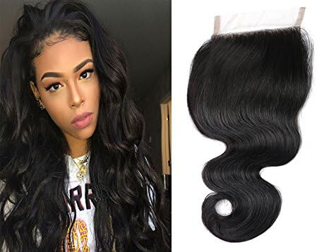 Arling Brazilian Body Wave Top Closure Unprocessed Human Hair Lace Closure Bleached Knots with Baby Hair Free Way Part Closure 12inch
