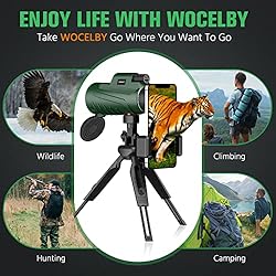 80X100 Monocular Telescope with Smartphone Holder