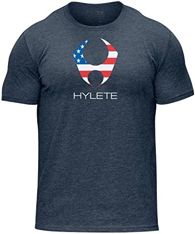 stacked tri-blend crew - vintage navy/usa - LG