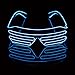 iChase Light Up Glasses ,EL Wire Fashion Neon Shutter Electroluminescent Flashing LED Sunglasses with Battery case Controller for Halloween Christmas Birthday Party Favor (Blue)