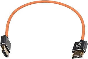 DRRI Soft Silicone 8K@60Hz 4K@120Hz HDMI to HDMI Cable for Sony Canon Nikons Camera Cage Handgrip Monitor,Camera Gimbal Monit