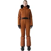 MOUS ONE Womens Ski Suit One Piece Snowsuit Slim Insulated Jumpsuit Warm Waterproof Outdoor Sports Outerwear