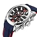 Men's Military Sports Chronograph Quartz Watch Silicone Band Luminous Dial Waterproof Watches