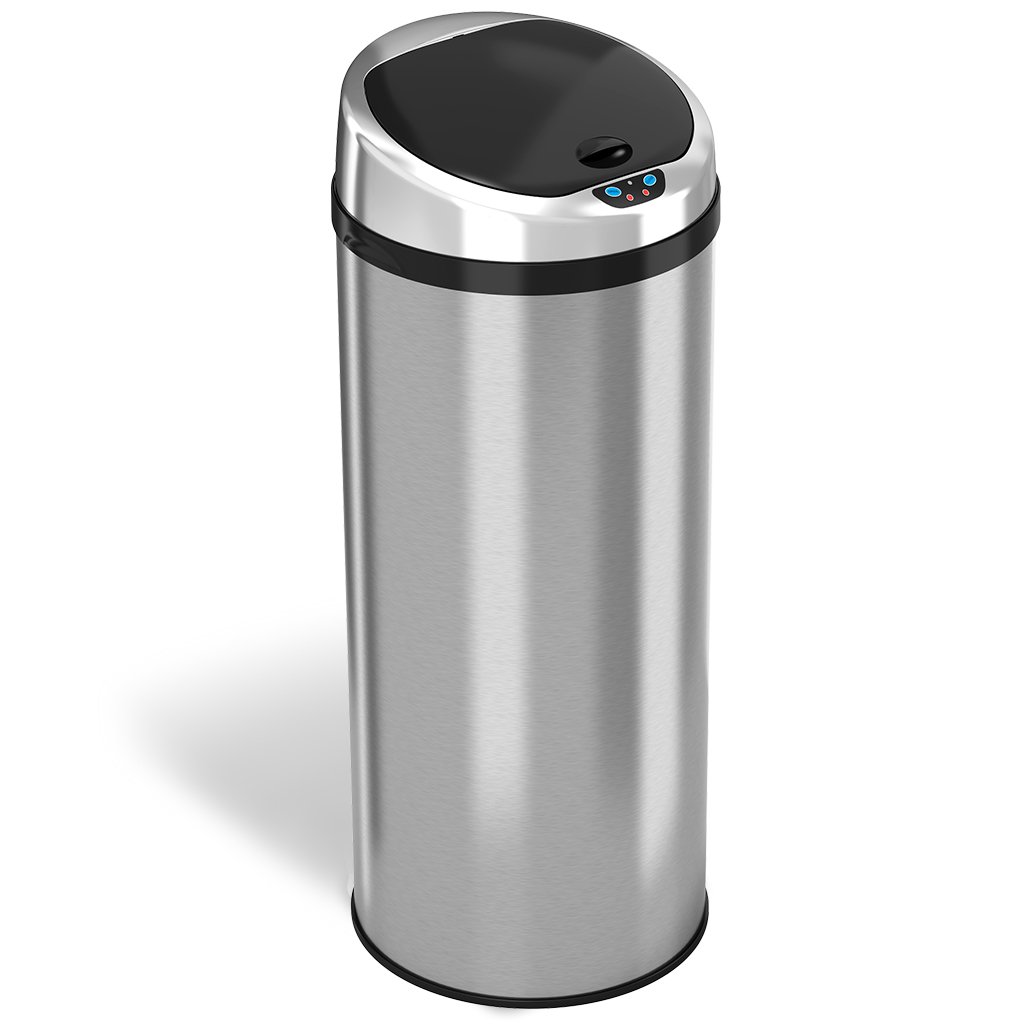 stainless steel trash can